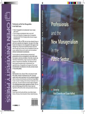 cover image of Professionals & New Managerialism